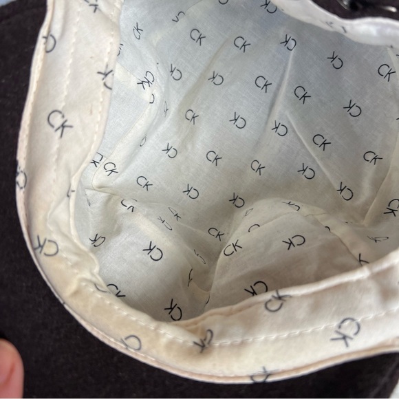 Calvin Klein Brown Wool Beret Top Hat - Picture 3 of 4